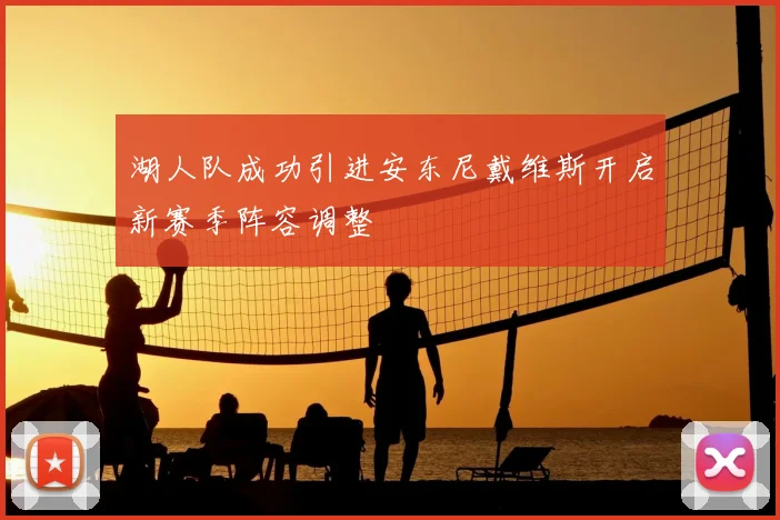 湖人队成功引进安东尼戴维斯开启新赛季阵容调整